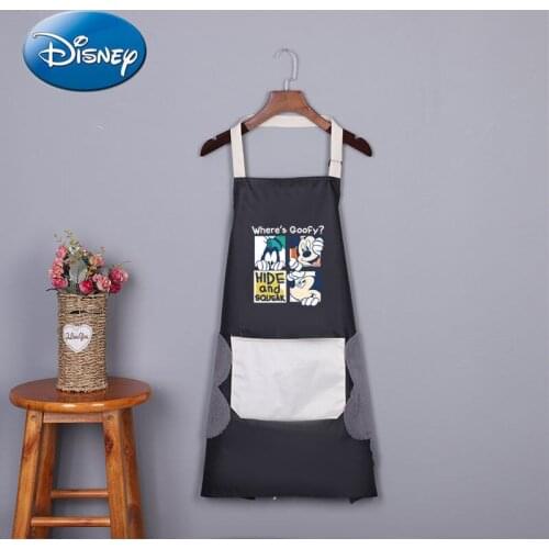 Disney Spring New Sleeveless Disney Apron Waterproof and Oil-proof Fashion Womens Hand-wiping Kitchen Labor Clothes