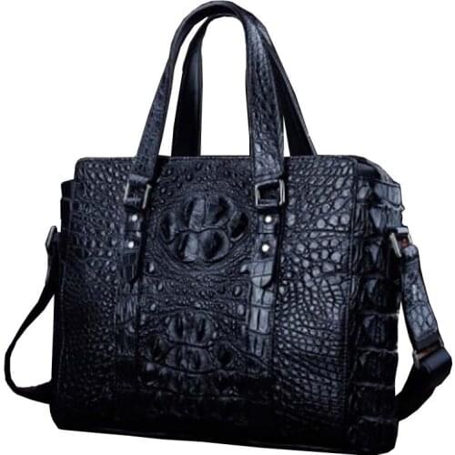 Ourui New crocodile leather selling true crocodile male men briefcase business men bag men crocodile handbag