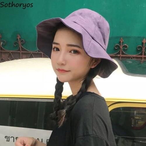 Bucket Hats Women Summer Ruffles-line Solid Wide-visor Sunbonnet Korean Style Womens Stylish Ins Fisherman Caps Leisure Ulzzang