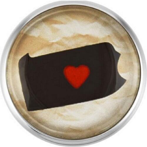 Pennsylvania State Snap Buttons Glass Buttons Snap Charms Fit 18mm Snap DIY Bracelets/Necklace Jewelry 20Pcs/lot
