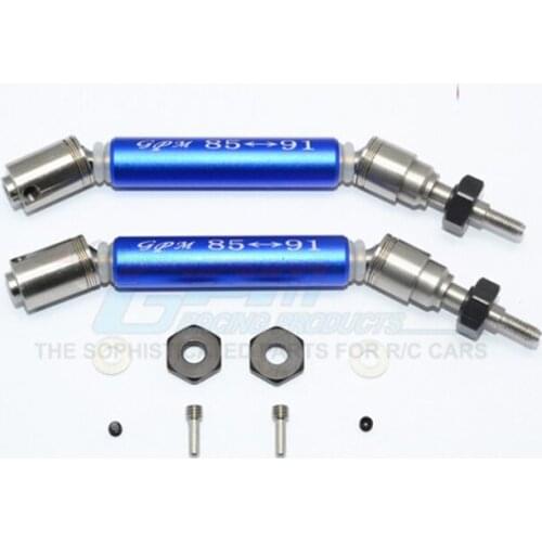 GPM STAINLESS STEEL 304+ALUMINUM FRONT CVD DRIVE SHAFT WITH STEEL WHEEL HEX For TRAXXAS SLASH 4X4 LOW-CG 68086-21 RC Upgrade