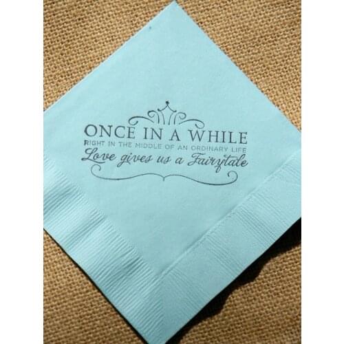 Personalized logo birthday party wedding Napkins serwetki Custom Baby shower Monogramed Beverage paper Napkins