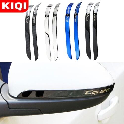 KIQI 2Pcs/Set Car Rear View Mirror Strips Anti Scratch Sticker Trim for Chevrolet Cruze Sedan Hatchback 2009 - 2015 Accessories
