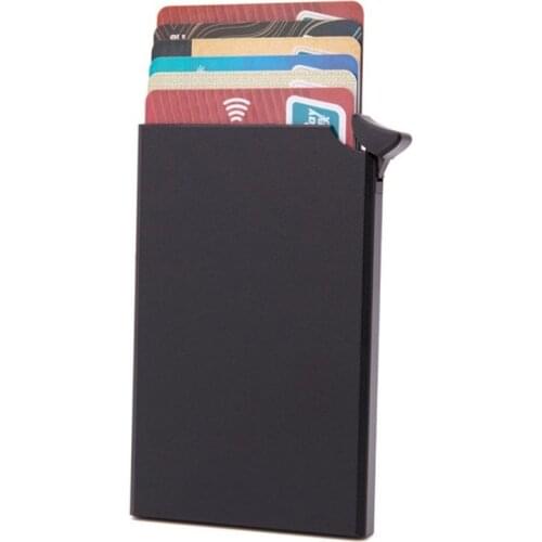 Anti-theft ID Credit Card Holder Porte Carte Thin Aluminium Metal Wallets Pocket Case Bank Women Men Credit Card Box