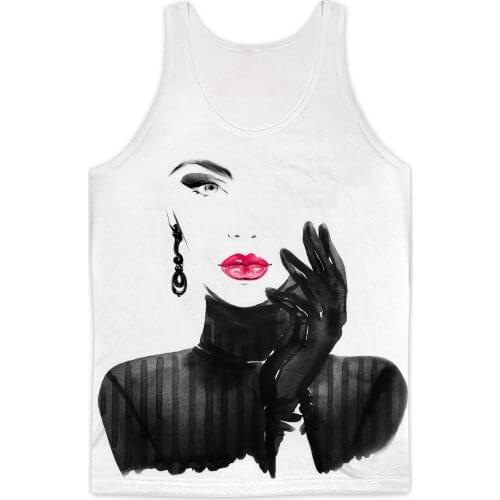 REAL American SIZE Style High Fashion Wom@n fashion 3D Sublimation Print Tank top - plus size 4XL 5xl 6XL