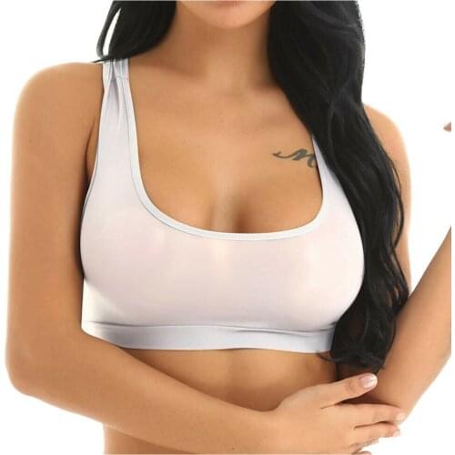 Sexy Lingerie Women Seamless Underwear See-Through Mesh Bra Stretch Crop Vest Lenceria Sex Mujer Erotic Lingerie Sexy Costumes