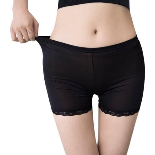 Big size Summer female Women Lace Tiered Short Skirt Under Safety Underwear shorts High Elastic Boyshort Safety Shorts panty