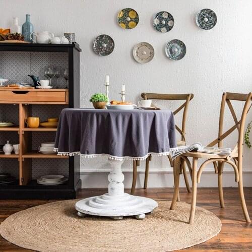 Table Cloth for Round Modern Table Cloth for Home Fabric Wedding Decoration for Parties Table Linen Table Cloth with Embroidery