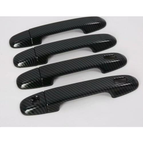 Car Styling Sticker For Subaru Forester 2019 2020 Carbon Fiber Car Door Handles Cover Trim Exterior Chrome Accessories 8pcs/set