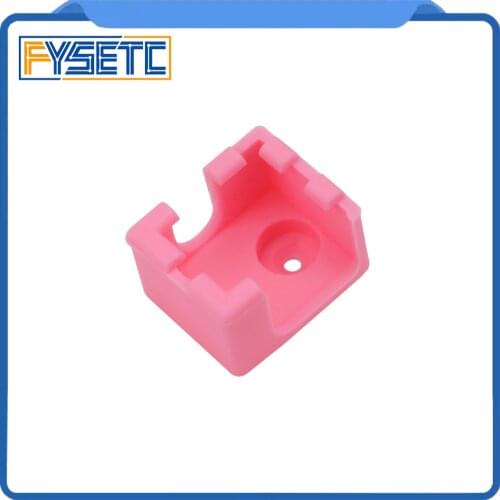 V6 3D Printer Insulation Pink Silicone Socks non-Official Heated Block For V6 PT100 Hotend Warm Keeping Cover