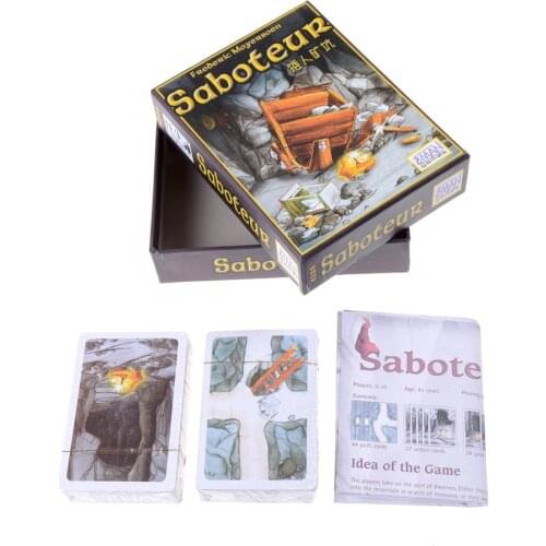 Funny Family Gag Board Game Toys Saboteur Version Jeu De Base+Extension Board Game With English Instructions For Kids funny toys