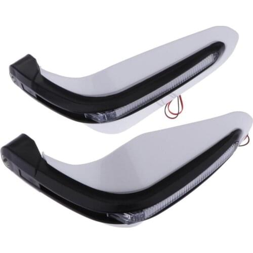 1 Pair 3W Motorcycle Handlebar Hand Guards with LED Light Hand Guards Protectors for ATV Motocross Dirt Bike