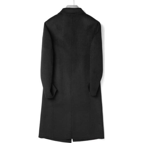 100% Wool Coat Men Double-sided Long Jacket Mens Overcoat Plus Size Coats and Jackets Abrigo Hombre LM-181021 KJ2248