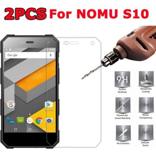 2PCS For NOMU S10 Screen Protector Tempered Glass Film Anti-Explosion 9H 2.5D Premium Protective Films Case Cover For NOMU S10