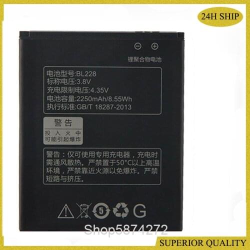 High Capacity BL228 Battery For Lenovo A588T A360T A380T BL228 2250mAh Battery