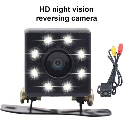Car Reverse Camera Video Recorder 8 LEDs Night Vision Rear View Light Auto Parts Automobile Electric Accessories