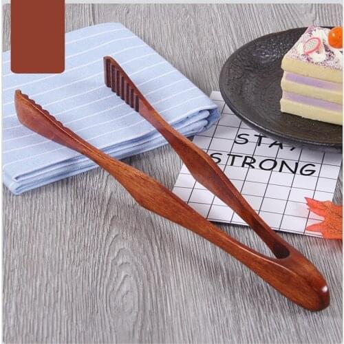 1 Pc Bamboo Cooking Kitchen Tongs Food BBQ Tool Salad Bacon Steak Bread Cake Wooden Clip Home Kitchen Utensil Wooden Food Tongs