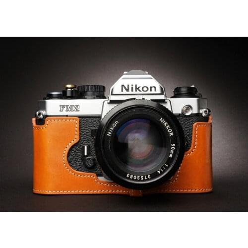 Handmade Genuine Leather Camera Case For Nikon FM2 FM FM2N FE FE2 camera Half case Cover Bag