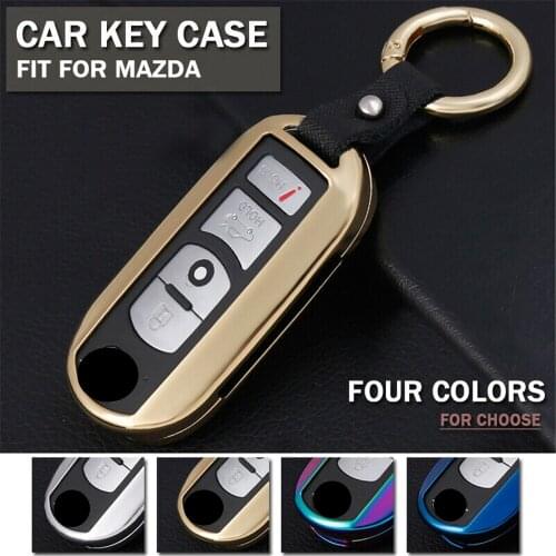 Zinc Alloy Smart Remote Car Key Fob Keychain Cover Case Fit For Mazda 2 3 5 6 CX-3 CX-5 CX-7 CX-9 Accessories Protector Shell
