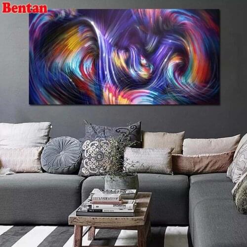 Color abstract art full diamond 5D DIY diamond painting kit diamond cross stitch round crystal rhinestone embroidery home art