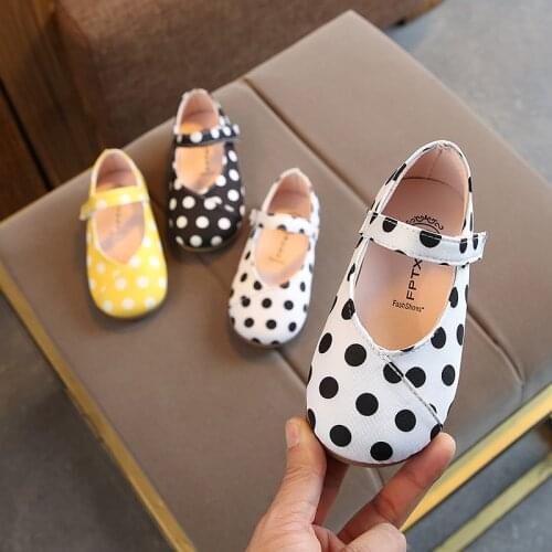 Kids Girls Shoes Spring Summer Cute Princess Polka Dots Shoes Soft Sole Children Baby Girl Shoes For Girls детская обувь zapatos