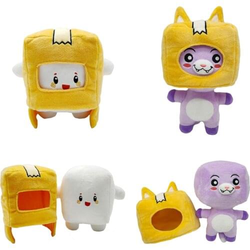 20-25cm Hot Game Lankybox Plush Toys Cartoon Removable Boxy Foxy Soft Doll Anime Kids Baby Plushie Pillow Toy For Children
