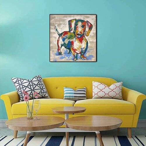 Cute Animal Kids Room Decoration Posters and Prints Painting Dachshund Dog Watercolor Canvas Wall Art Picture Quadros