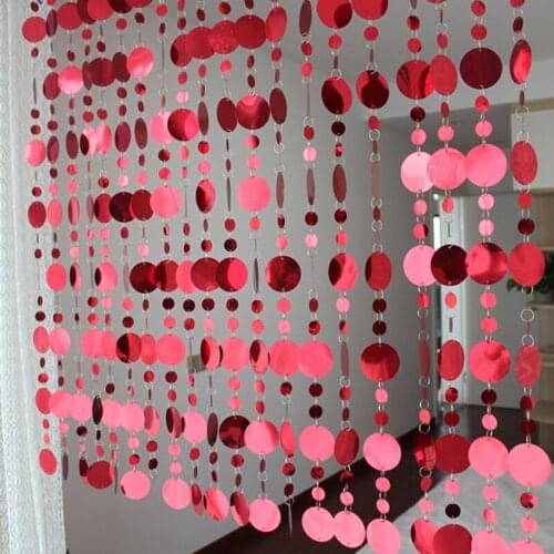 Fashion interior home decoration curtains PVC plastic sequin ornaments wedding stage background decoration