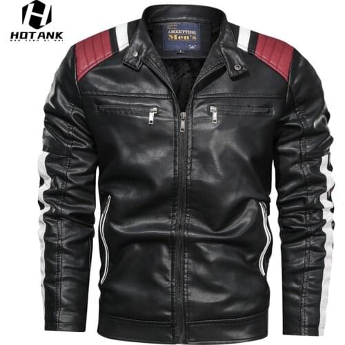 Mens Motorcycle Leather Jacket Patchwork Casual PU Biker Jackets Men Fashion Autumn Winter Zipper Slim Fit Bomber Jacket Coat