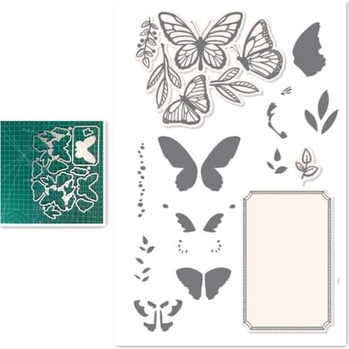 Butterfly Metal Cutting Dies And Stamps Set Scrapbooking Steel Craft Die Cut Embossing Paper Cards Stencils Scrapbook Dies 2021