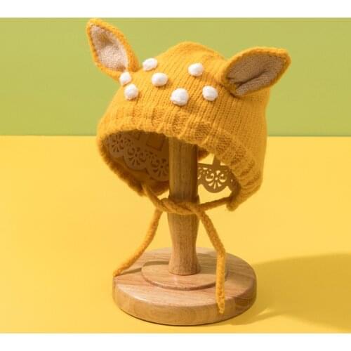 2021 new baby knitted hat childrens cap warm and windproof wool hat in autumn and winter cute goods in stock