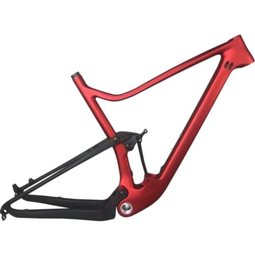 Full Suspension BSA Carbon Fiber T700 29er Boost MTB Frame FM027 Color Number YS2358+Black