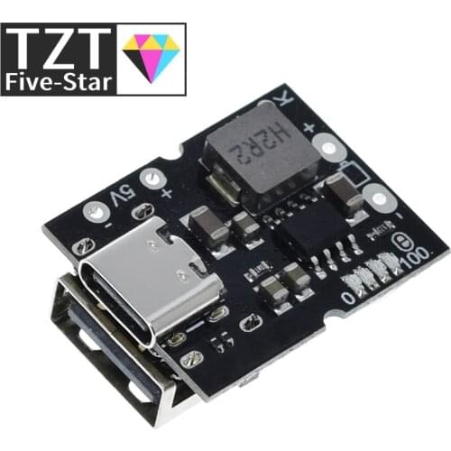 Type-C USB 5V 2A Boost Converter Step-Up Power Module Lithium Battery Charging Protection Board LED Display USB For DIY Charger