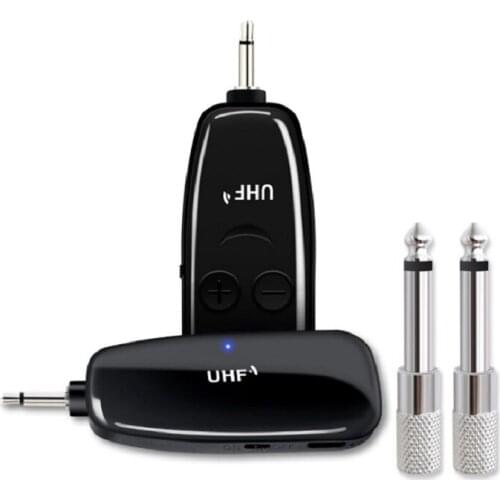 Professional Instruments Uhf Wireless Microphone with 3.5mm/6.35mm Convertor Guitar Mic Special Design for electronic organ