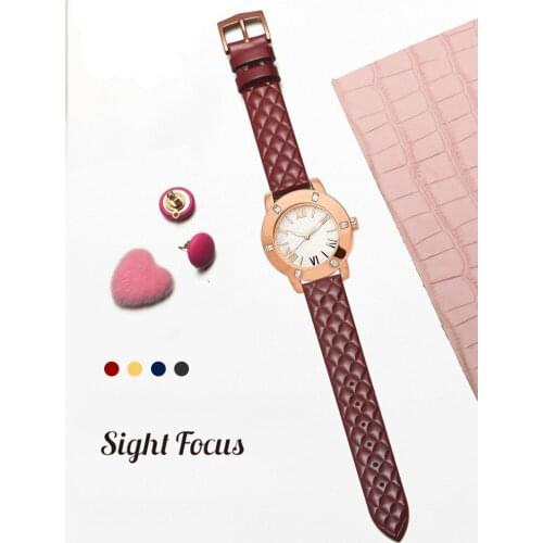 16MM Cow Leather Watch Band Women Watch Strap for Folli Follie Amarni Casio Fiyta Tissot Lady Pin Buckle Calfskin Watch Bracelet