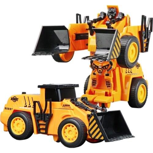 Transformation Robot Car Deformation Robot Engineering Construction Vehicle Truck Excavator Toys Birthday Gift For Boys HC0240