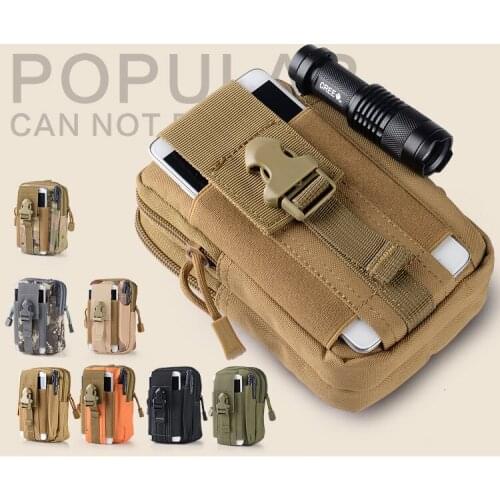 Outdoor sports molle tactical waist bag 5.5/6 inch waterproof mobile phone bag belt hanging running bag