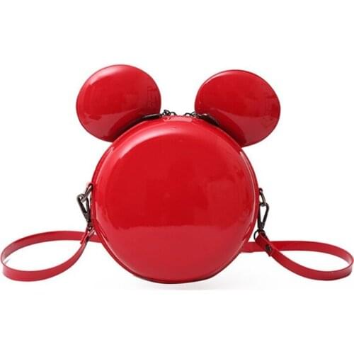 Cartoon Mickey Bag Women Handbag Shiny Mickey Bag Crossbody Bags Leather Shoulder Bag for Girls Bolsa Feminina
