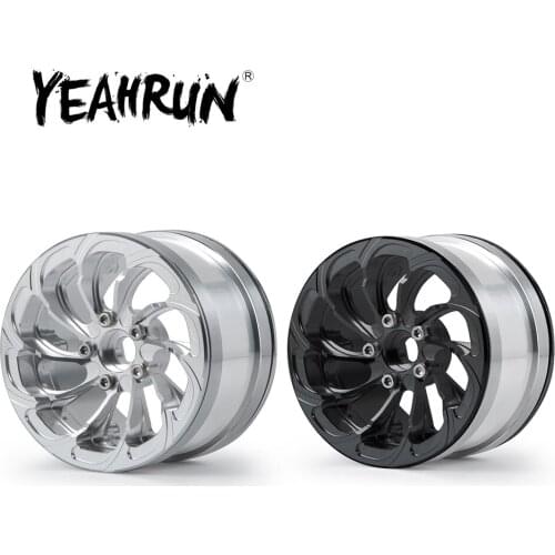 YEAHRUN 35.5mm Thickness 2.2 inch Metal Beadlock Wheel Rims for AXIAL SCX10 D90 CC01 TRX4 1/10 Scale RC Crawler Upgrade Parts