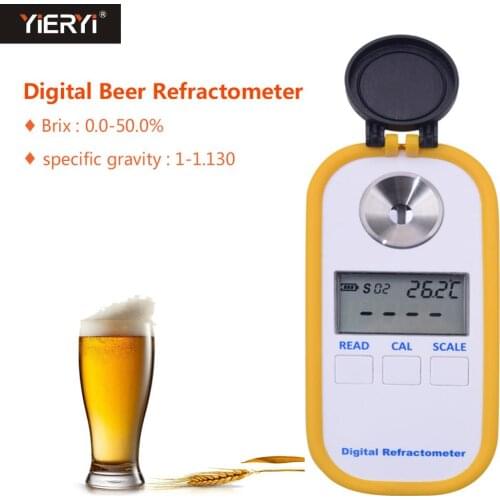 Yieryi DR402 High Quality 0-50% Digital Beer Refractometer Refractive Index Refractometer Beer Handheld Portable