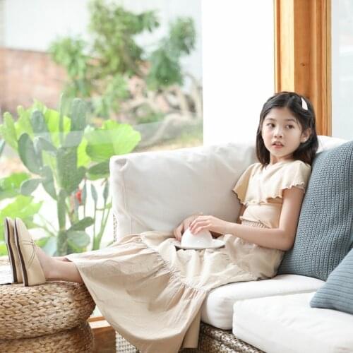 10 12 years Kids Girls Cotton Beige Long Skirts Japanese Style 2021 New Summer Autumn Teen Girls Outfit