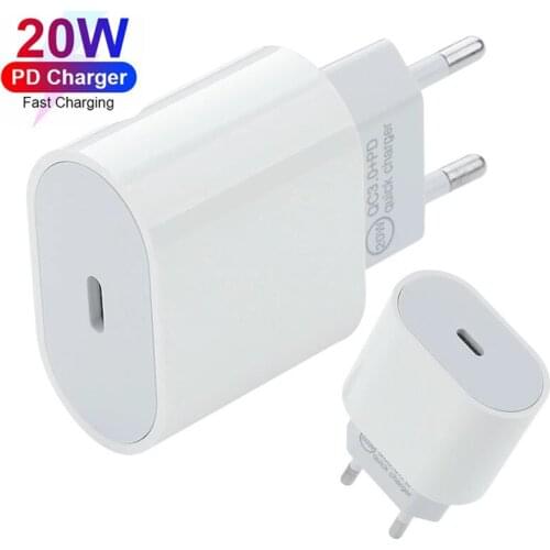 PD Charger 20W Charge Usb Type C Pd Quick Charging EU/US For Samsung Galaxy S21 S20 5G Note 20 Ultra 10 A52 A51 A82 A92 iPhone