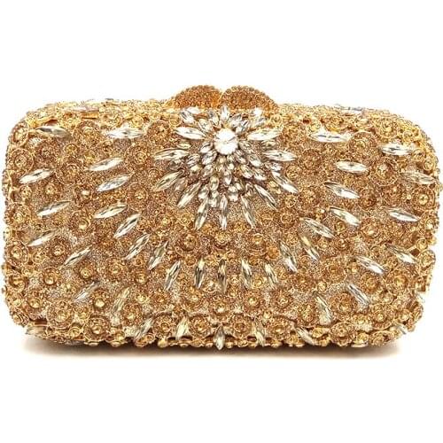 Ladies rhinestone purses luxury design diamonds clutch evening party wallet purses bridal wedding party clutches crystal clutch