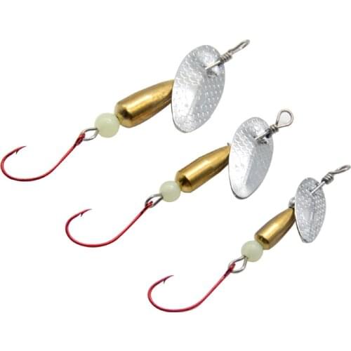 1-3pcs Rotating Spinner Spoon Fishing Lure Metal Sequins 2g 3.5g 5.5g Bait Wobbler Pesca Fishing Tackle for Bass Perch tool