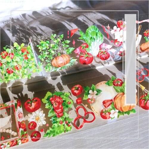 1 Loop 5.5 X 100cm Vegetable Garden Journal Diary Tape Pet New Washi