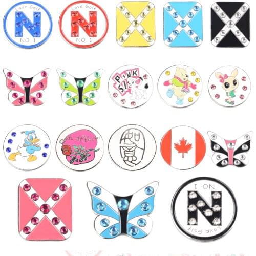 1Pcs Golf Ball Mark with Golf Hat Clip Magnetic Outdoor Alloy golf marker supplies accessories