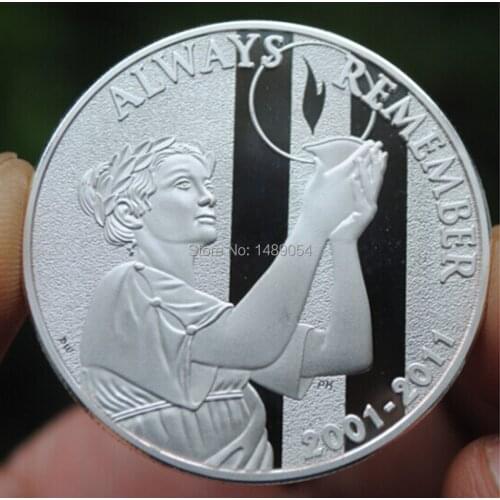 10 pcs The10th anniversary of world trade center 2001~2011 911 Remember Honor hope silver plated souvenir collectible coin