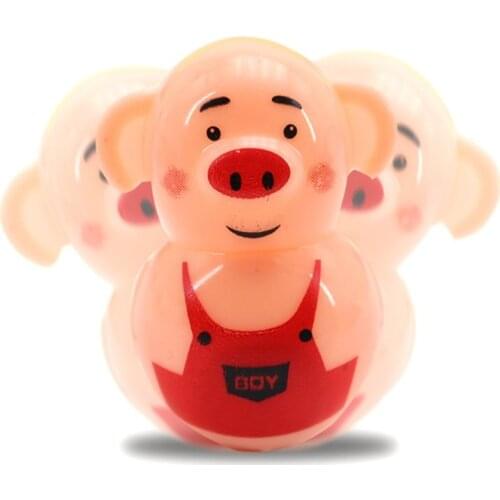 Hot Sell 2Pcs Cute Pig Tumbler Toy Party Bag Filler Favors Gift Kids Education Toy Gadget