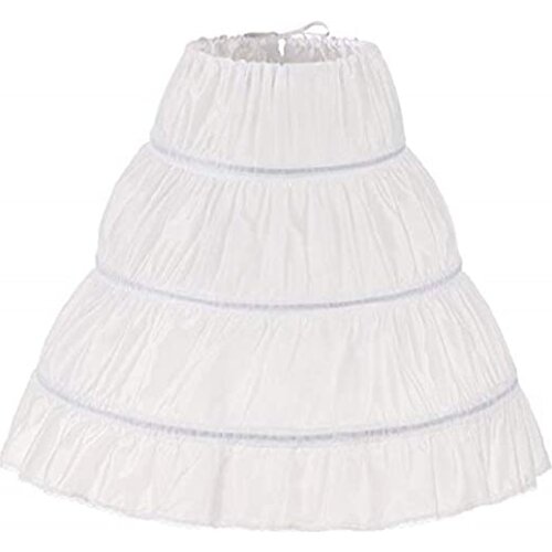 Girls' 3 Hoops Petticoat Full Slip Flower Girl Crinoline Skirt 2023