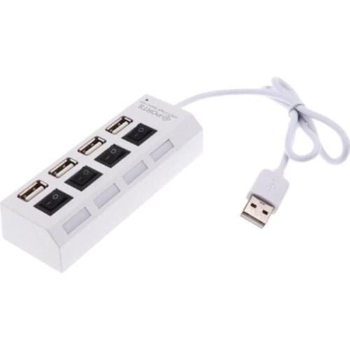 4-Port On/Off Switch USB 2.0 Hub High Speed HUB Adapter For PC For For Tablet iPad A5G4